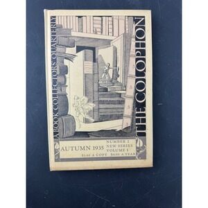The Colophon New Series Autumn 1935 Vol 1 No 2 A Quarterly w/ ephemera